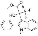 (+/-)-3,3,3-trifluoro-2-hydroxy-2-(1-methyl-2-phenylindol-3-
yl)propionic acid methyl ester Struktur