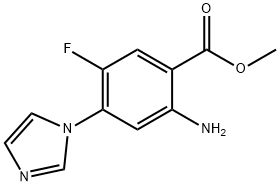 2-氨基-4-(1-咪唑基)-5-氟苯甲酸甲酯, 1141669-51-3, 结构式