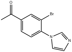 3'-Bromo-4'-(1-imidazolyl)acetophenone Structure