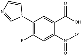 2-硝基-4-氟-5-(1-咪唑基)苯甲酸, 1141669-65-9, 结构式