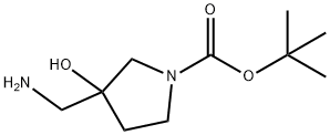 1-BOC-3-(氨甲基)-3-羟基吡咯烷, 114214-73-2, 结构式