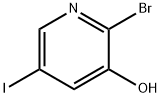 2-ブロモ-5-ヨードピリジン-3-オール 化学構造式