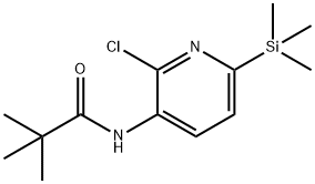 N-(2-Chloro-6-(trimethylsilyl)pyridin-3-yl)-pivalamide Struktur