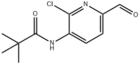 N-(2-クロロ-6-ホルミルピリジン-3-イル)ピバルアミド 化学構造式