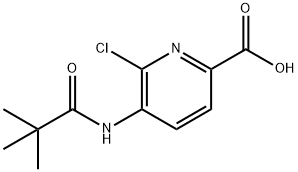 6-CHLORO-5-PIVALAMIDOPICOLINIC ACID, 1142191-83-0, 结构式
