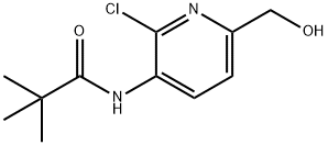 N-(2-クロロ-6-(ヒドロキシメチル)ピリジン-3-イル)ピバルアミド 化学構造式