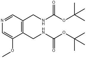 tert-Butyl (5-methoxypyridine-3,4-diyl)-bis(methylene)dicarbamate Struktur