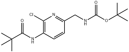 tert-Butyl (6-chloro-5-pivalamidopyridin-2-yl)-methylcarbamate Structure