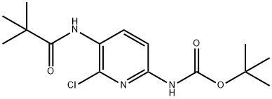 6-クロロ-5-ピバルアミドピリジン-2-イルカルバミン酸TERT-ブチル 化学構造式
