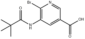 6-Bromo-5-pivalamidonicotinic acid Structure