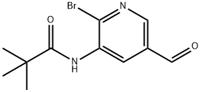 N-(2-Bromo-5-formylpyridin-3-yl)pivalamide Structure