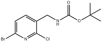 tert-Butyl (6-bromo-2-chloropyridin-3-yl)-methylcarbamate 化学構造式