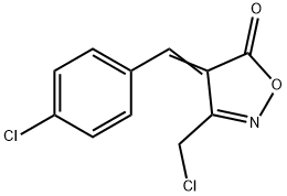 (4E)-4-(4-chlorobenzylidene)-3-(chloromethyl)isoxazol-5(4H)-one Struktur