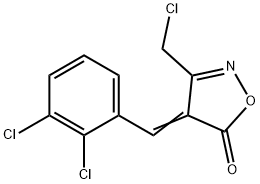 (4E)-3-(chloromethyl)-4-(2,3-dichlorobenzylidene)isoxazol-5(4H)-one Struktur