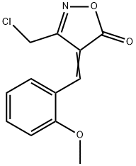 (4E)-3-(クロロメチル)-4-(2-メトキシベンジリデン)イソオキサゾール-5(4H)-オン 化学構造式