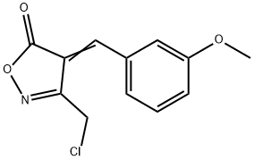 (4E)-3-(chloromethyl)-4-(3-methoxybenzylidene)isoxazol-5(4H)-one Struktur