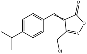 (4E)-3-(chloromethyl)-4-(4-isopropylbenzylidene)isoxazol-5(4H)-one Struktur
