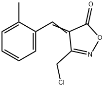 (4E)-3-(chloromethyl)-4-(2-methylbenzylidene)isoxazol-5(4H)-one Struktur