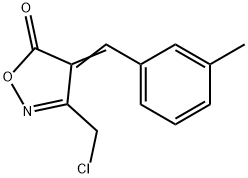 (4E)-3-(chloromethyl)-4-(3-methylbenzylidene)isoxazol-5(4H)-one Struktur