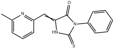 (5E)-2-mercapto-5-[(6-methylpyridin-2-yl)methylene]-3-phenyl-3,5-dihydro-4H-imidazol-4-one 结构式