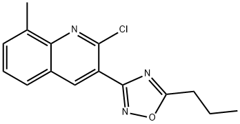 2-chloro-8-methyl-3-(5-propyl-1,2,4-oxadiazol-3-yl)quinoline Structure