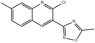 2-chloro-7-methyl-3-(5-methyl-1,2,4-oxadiazol-3-yl)quinoline Structure