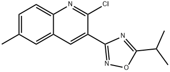 2-chloro-3-(5-isopropyl-1,2,4-oxadiazol-3-yl)-6-methylquinoline Structure