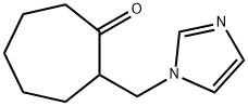 2-(1H-イミダゾール-1-イルメチル)シクロヘプタノン 化学構造式