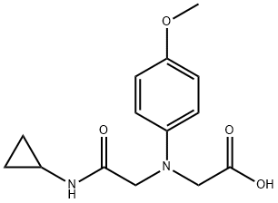 [[2-(cyclopropylamino)-2-oxoethyl](4-methoxyphenyl)amino]acetic acid Structure