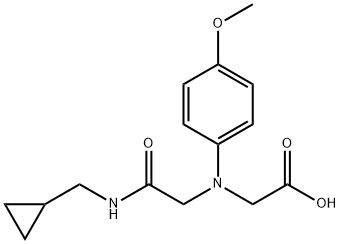[{2-[(cyclopropylmethyl)amino]-2-oxoethyl}(4-methoxyphenyl)amino]acetic acid Structure