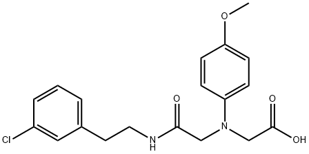 [(2-{[2-(3-chlorophenyl)ethyl]amino}-2-oxoethyl)(4-methoxyphenyl)amino]acetic acid Structure