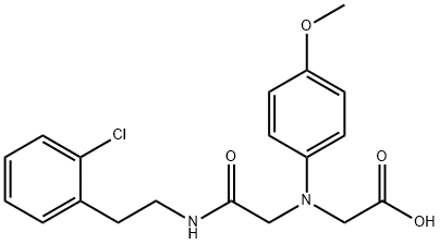 [(2-{[2-(2-chlorophenyl)ethyl]amino}-2-oxoethyl)(4-methoxyphenyl)amino]acetic acid Struktur