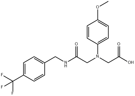 [(4-methoxyphenyl)(2-oxo-2-{[4-(trifluoromethyl)benzyl]amino}ethyl)amino]acetic acid Structure