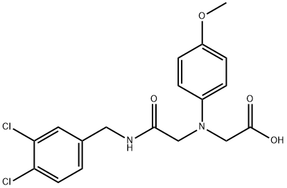 [{2-[(3,4-dichlorobenzyl)amino]-2-oxoethyl}(4-methoxyphenyl)amino]acetic acid Structure