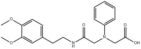 [(2-{[2-(3,4-dimethoxyphenyl)ethyl]amino}-2-oxoethyl)(phenyl)amino]acetic acid Structure