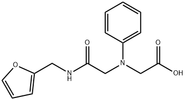 [{2-[(2-furylmethyl)amino]-2-oxoethyl}(phenyl)amino]acetic acid Structure