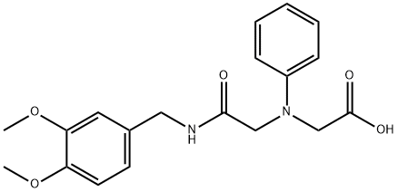 [{2-[(3,4-dimethoxybenzyl)amino]-2-oxoethyl}(phenyl)amino]acetic acid Structure