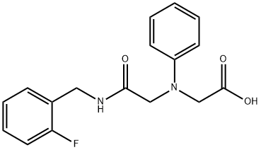 [{2-[(2-fluorobenzyl)amino]-2-oxoethyl}(phenyl)amino]acetic acid Structure