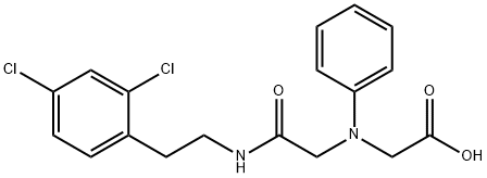 [(2-{[2-(2,4-dichlorophenyl)ethyl]amino}-2-oxoethyl)(phenyl)amino]acetic acid Structure