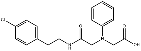 [(2-{[2-(4-chlorophenyl)ethyl]amino}-2-oxoethyl)(phenyl)amino]acetic acid Structure