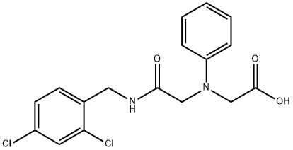 [{2-[(2,4-dichlorobenzyl)amino]-2-oxoethyl}(phenyl)amino]acetic acid Structure