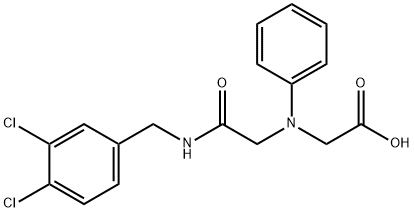 [{2-[(3,4-dichlorobenzyl)amino]-2-oxoethyl}(phenyl)amino]acetic acid Structure