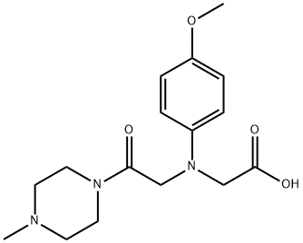 {(4-methoxyphenyl)[2-(4-methylpiperazin-1-yl)-2-oxoethyl]amino}acetic acid Structure