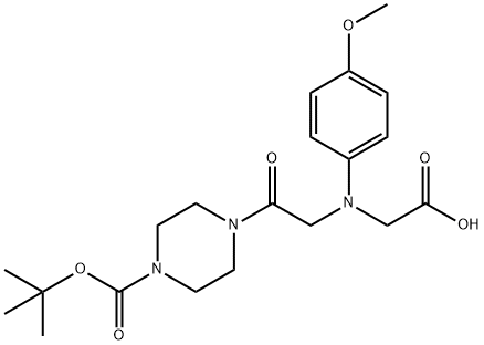 [{2-[4-(tert-butoxycarbonyl)piperazin-1-yl]-2-oxoethyl}(4-methoxyphenyl)amino]acetic acid|
