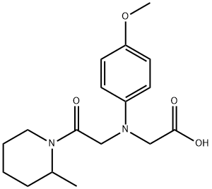 {(4-methoxyphenyl)[2-(2-methylpiperidin-1-yl)-2-oxoethyl]amino}acetic acid Structure