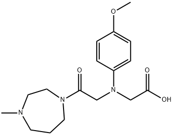 {(4-methoxyphenyl)[2-(4-methyl-1,4-diazepan-1-yl)-2-oxoethyl]amino}acetic acid Structure