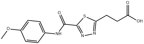 3-(5-{[(4-methoxyphenyl)amino]carbonyl}-1,3,4-thiadiazol-2-yl)propanoic acid|MFCD12028267