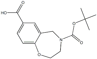 4-(tert-butoxycarbonyl)-2,3,4,5-tetrahydro-1,4-benzoxazepine-7-carboxylic acid Structure