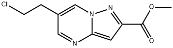 6-(2-クロロエチル)ピラゾロ[1,5-A]ピリミジン-2-カルボン酸メチル 化学構造式