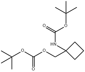 {1-[(tert-butoxycarbonyl)amino]cyclobutyl}methyl tert-butyl carbonate Struktur